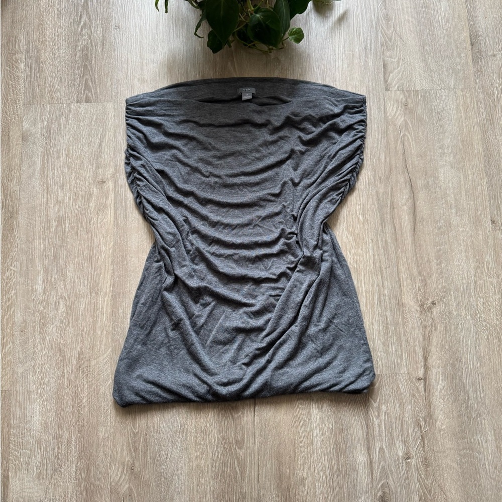 Aerie Charcoal Heather Gray Ruched Tube Top size XL